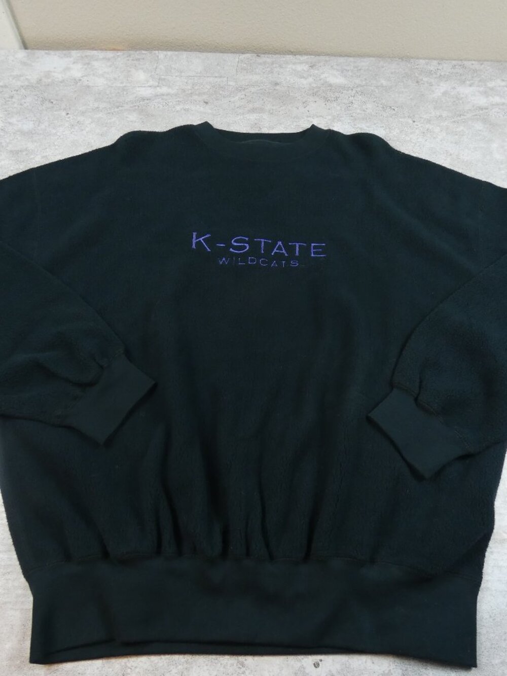 Kansas State University Sweatshirt Black Soft Fleece Wildcats K State